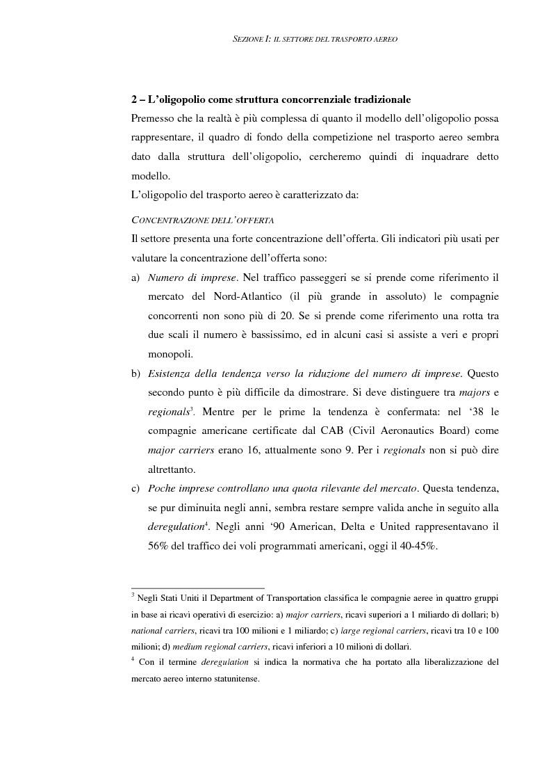 Anteprima della tesi: Le compagnie aeree ''low cost'' negli Stati Uniti ed in Europa. Le strategie competitive di costo dei vettori del futuro, Pagina 10