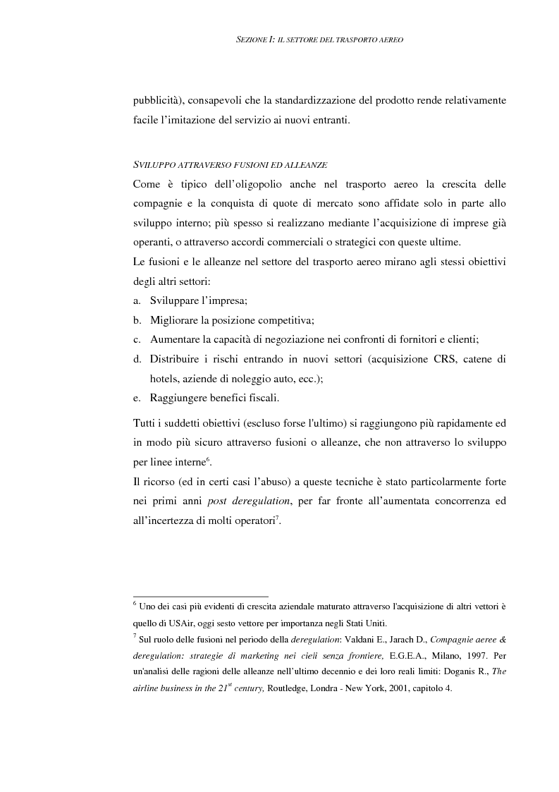 Anteprima della tesi: Le compagnie aeree ''low cost'' negli Stati Uniti ed in Europa. Le strategie competitive di costo dei vettori del futuro, Pagina 12