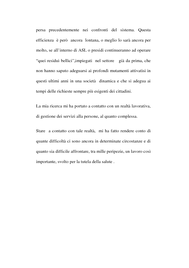 Anteprima della tesi: Organizzare i servizi alla persona. Il caso del P.O. di Maddaloni, Pagina 5