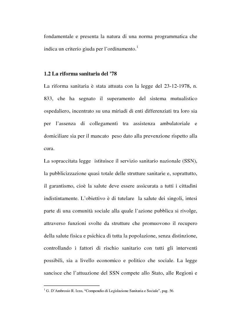 Anteprima della tesi: Organizzare i servizi alla persona. Il caso del P.O. di Maddaloni, Pagina 7