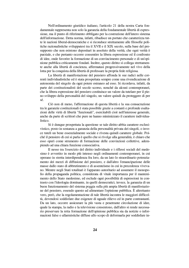 Anteprima della tesi: Diritto di cronaca e deontologia della professione giornalistica, Pagina 14