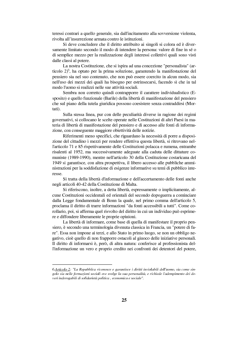 Anteprima della tesi: Diritto di cronaca e deontologia della professione giornalistica, Pagina 15