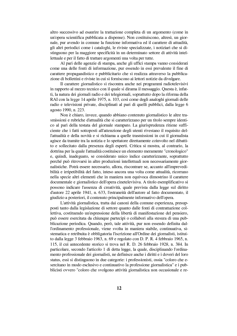 Anteprima della tesi: Diritto di cronaca e deontologia della professione giornalistica, Pagina 2