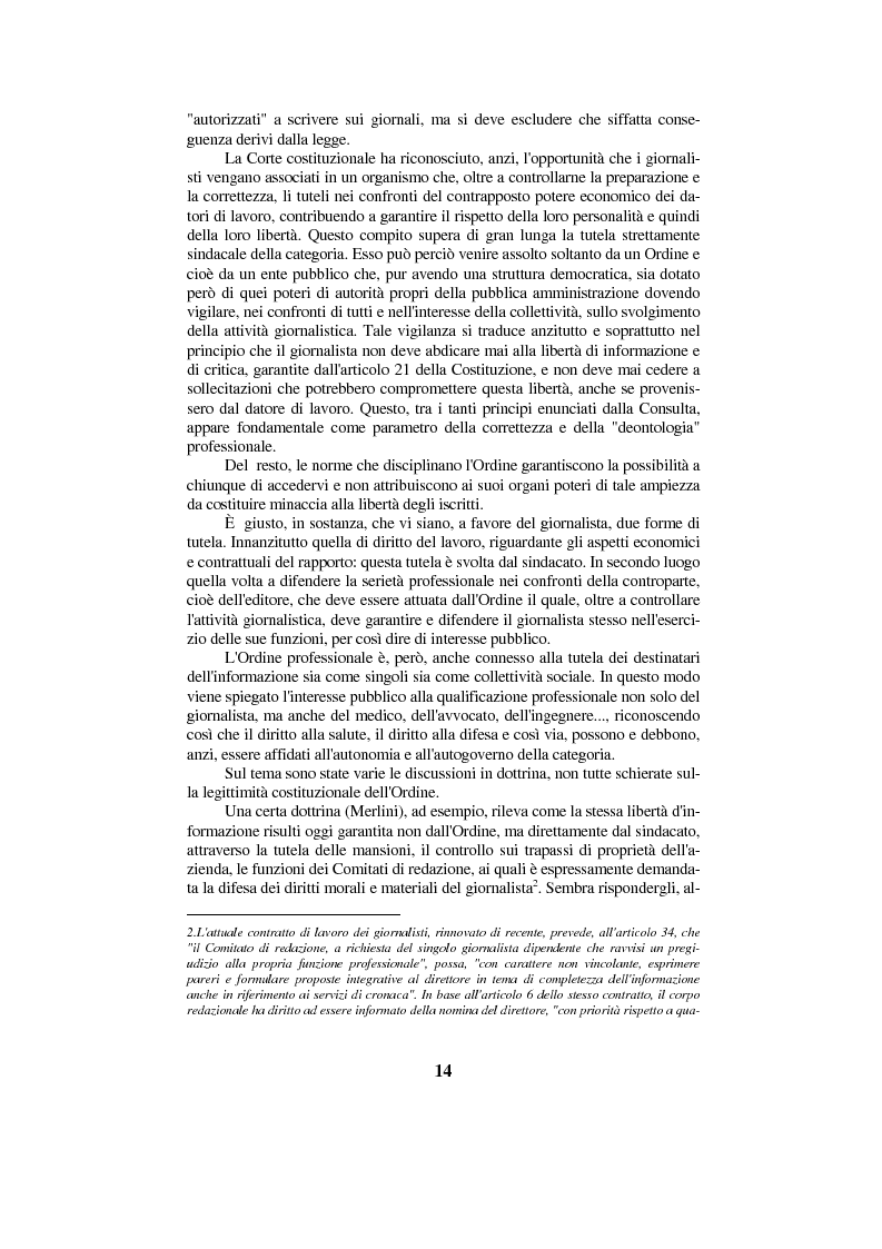 Anteprima della tesi: Diritto di cronaca e deontologia della professione giornalistica, Pagina 4