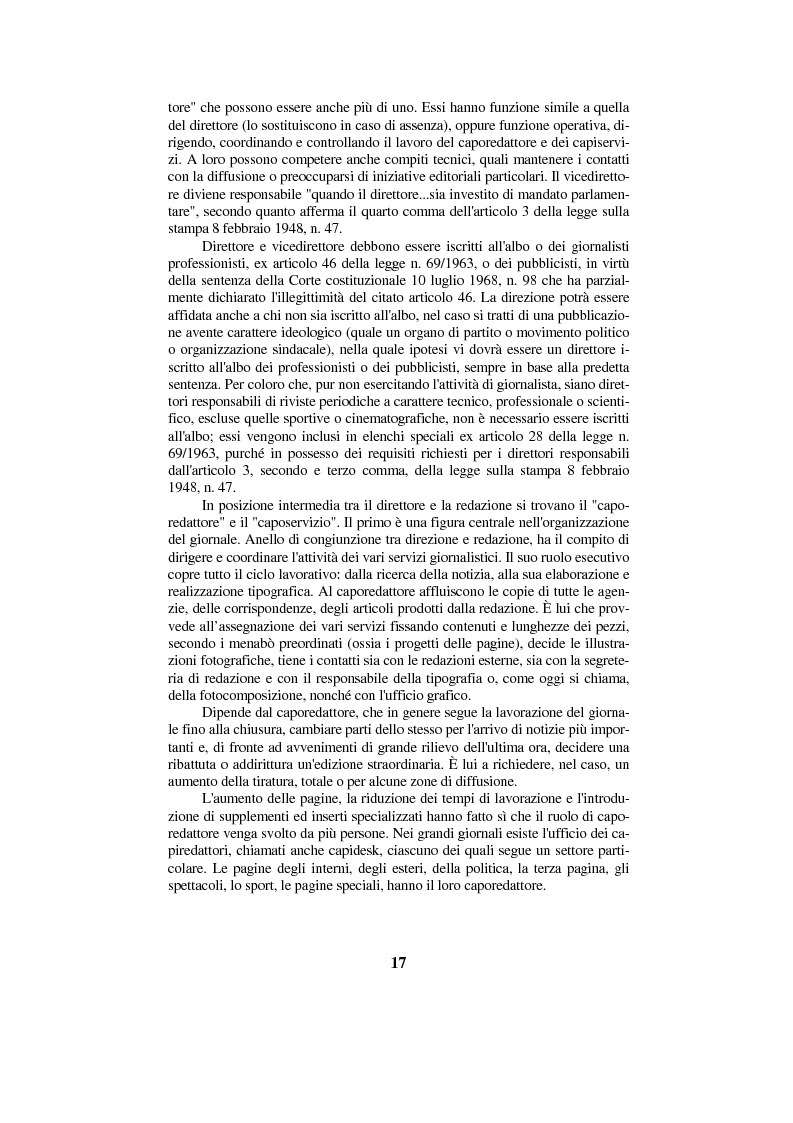 Anteprima della tesi: Diritto di cronaca e deontologia della professione giornalistica, Pagina 7