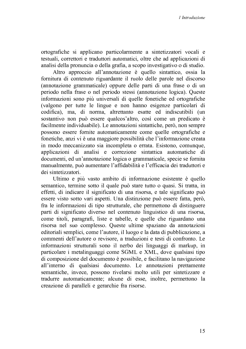 Anteprima della tesi: Annotazioni linguistiche: una rassegna, Pagina 10