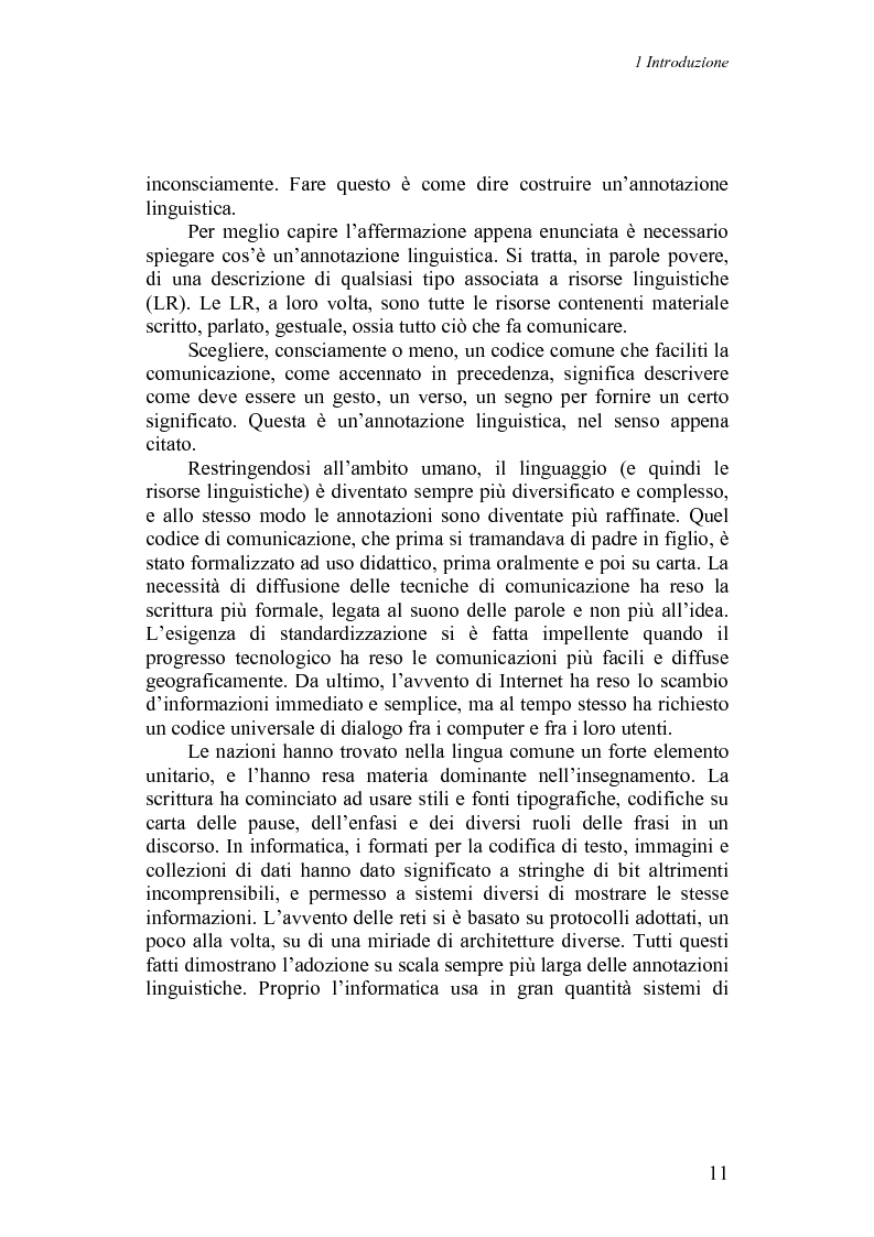 Anteprima della tesi: Annotazioni linguistiche: una rassegna, Pagina 6