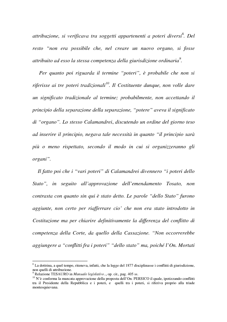 Anteprima della tesi: I conflitti interorganici (la nozione di potere nella giurisprudenza costituzionale), Pagina 10