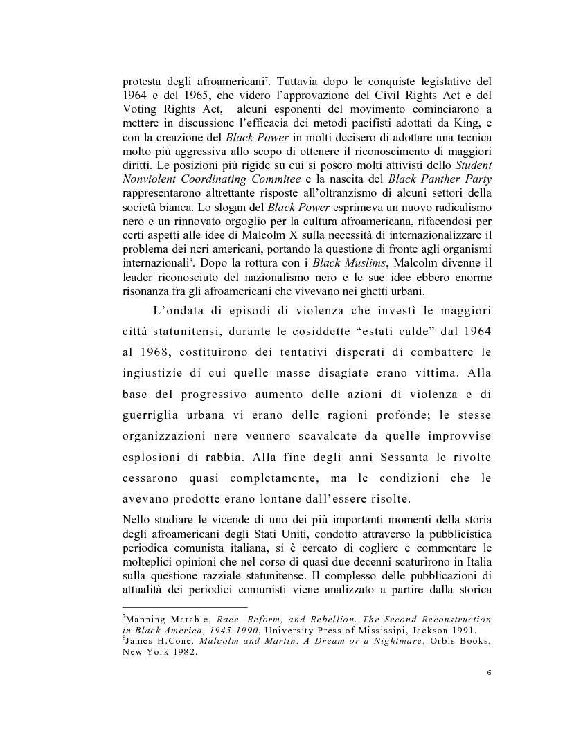 Anteprima della tesi: La stampa periodica comunista italiana e il movimento afroamericano negli Stati Uniti, 1954-68., Pagina 2