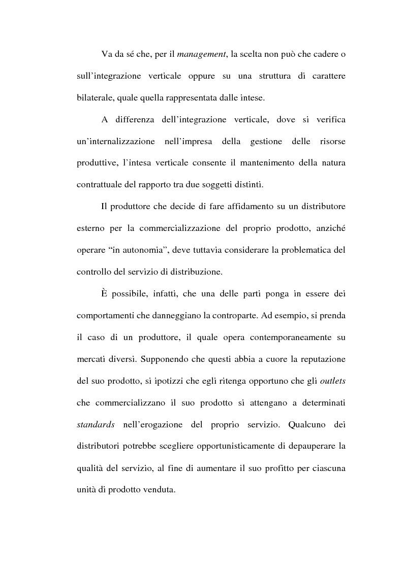 Anteprima della tesi: Problemi relativi alla fissazione del prezzo di rivendita nelle intese verticali, Pagina 15