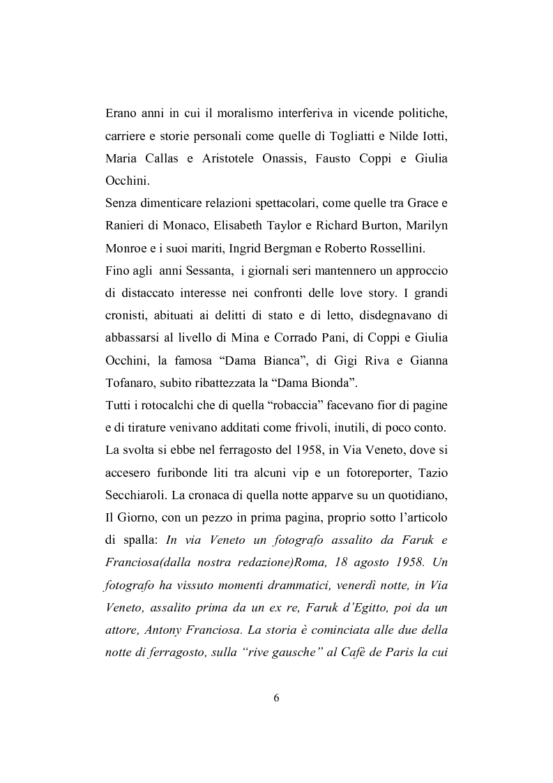 Anteprima della tesi: Love story. Appunti di una storia del gossip in Italia, Pagina 2