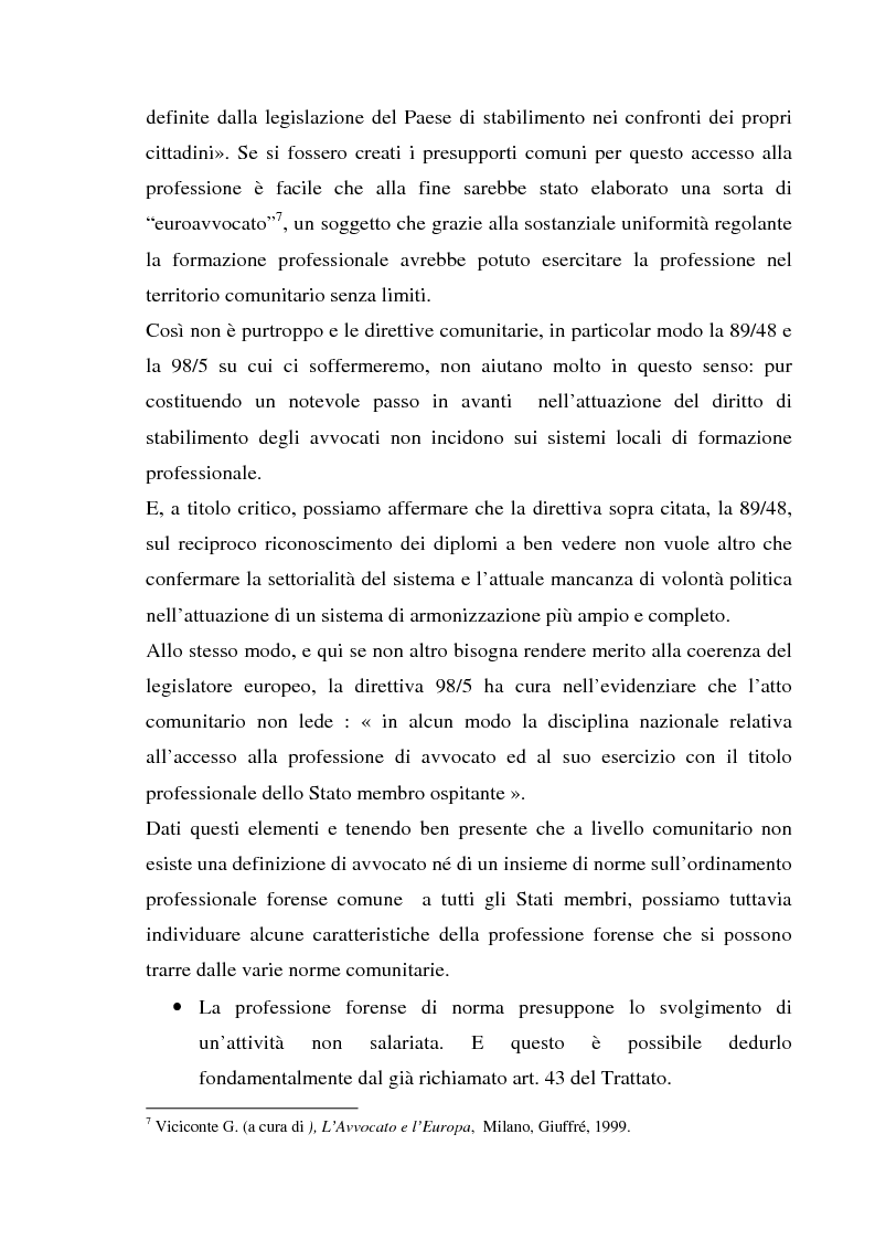 Anteprima della tesi: L'esercizio della professione forense da parte di avvocati di common law in Italia, Pagina 12