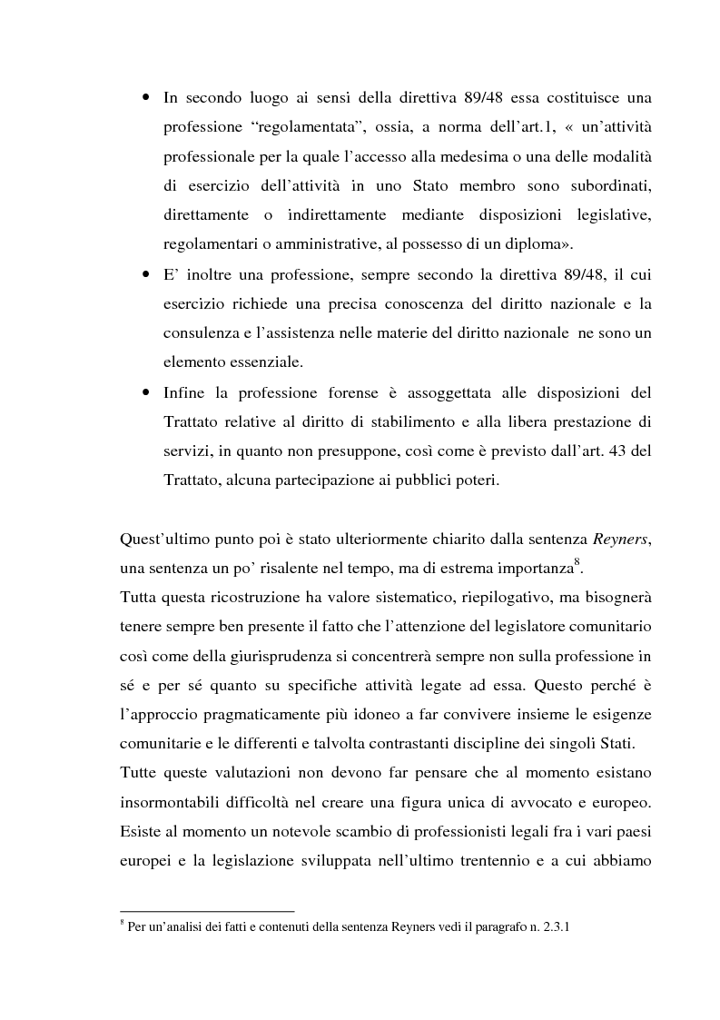 Anteprima della tesi: L'esercizio della professione forense da parte di avvocati di common law in Italia, Pagina 13