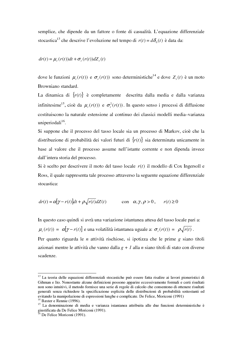 Anteprima della tesi: Gestione di un portafoglio complesso di un fondo pensione in tempo continuo. Aspetti teorici e uno schema applicativo, Pagina 12