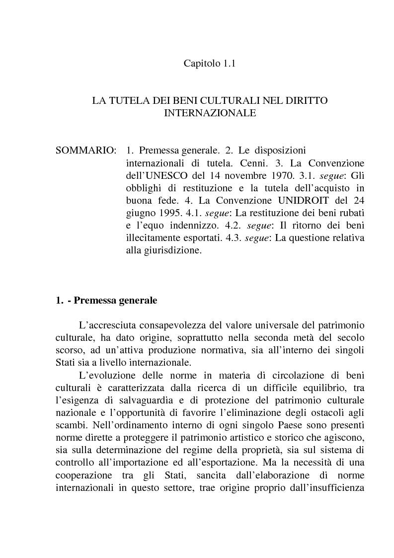 Anteprima della tesi: La circolazione dei beni culturali nella Comunità europea, Pagina 5