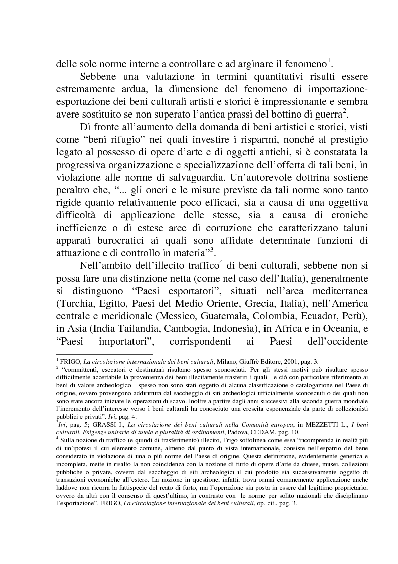Anteprima della tesi: La circolazione dei beni culturali nella Comunità europea, Pagina 6