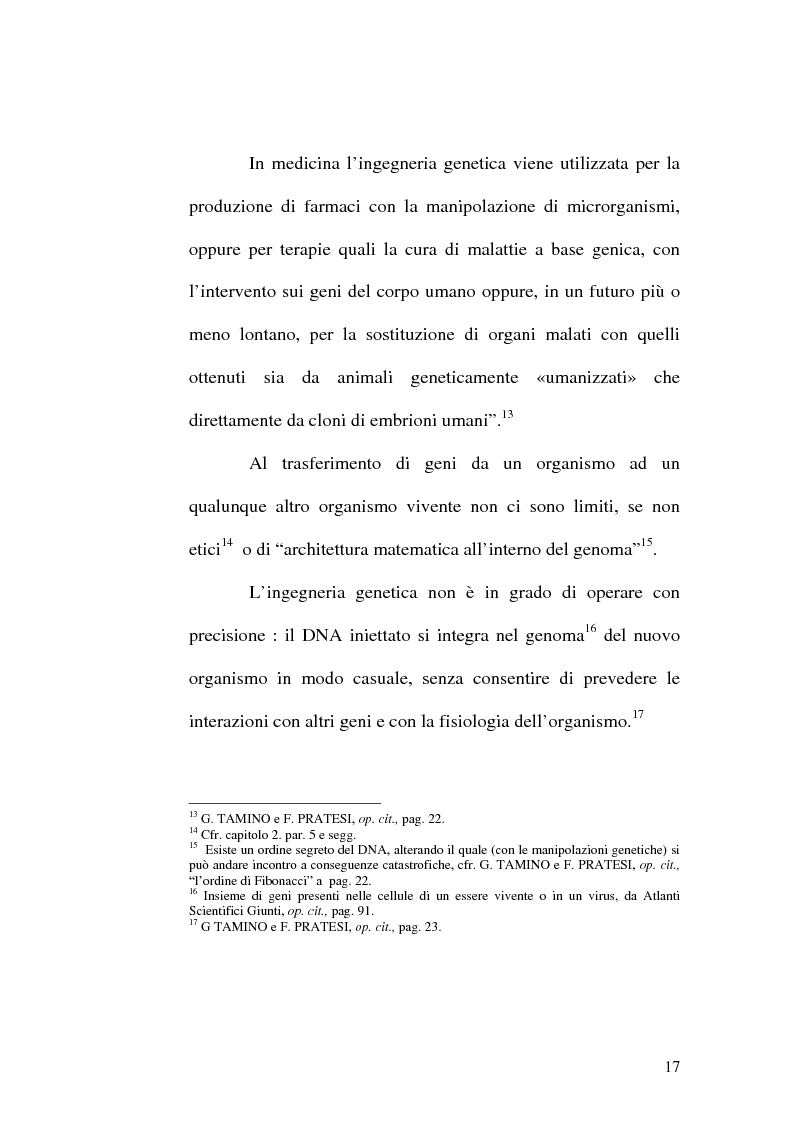 Anteprima della tesi: Problemi etici connessi alle biotecnologie: l'ambivalenza di Faust, Pagina 12