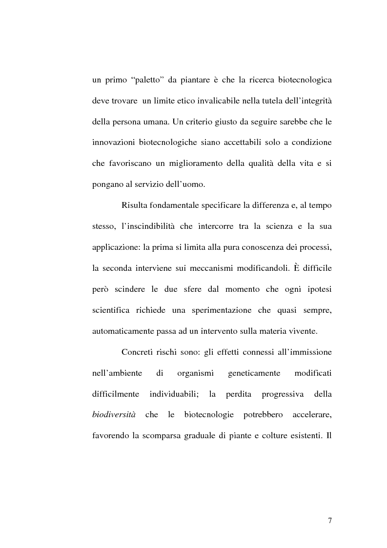 Anteprima della tesi: Problemi etici connessi alle biotecnologie: l'ambivalenza di Faust, Pagina 2