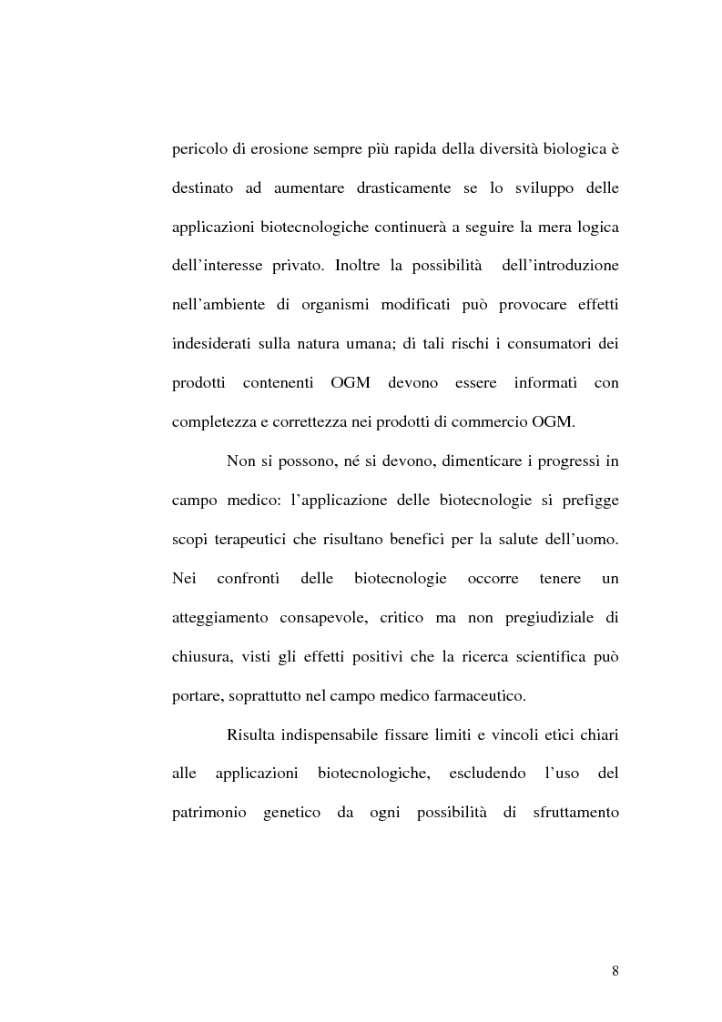 Anteprima della tesi: Problemi etici connessi alle biotecnologie: l'ambivalenza di Faust, Pagina 3