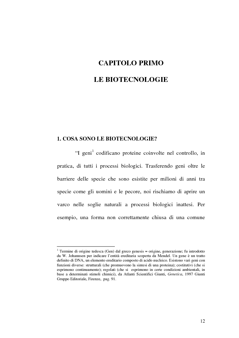 Anteprima della tesi: Problemi etici connessi alle biotecnologie: l'ambivalenza di Faust, Pagina 7