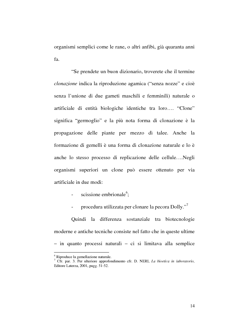 Anteprima della tesi: Problemi etici connessi alle biotecnologie: l'ambivalenza di Faust, Pagina 9