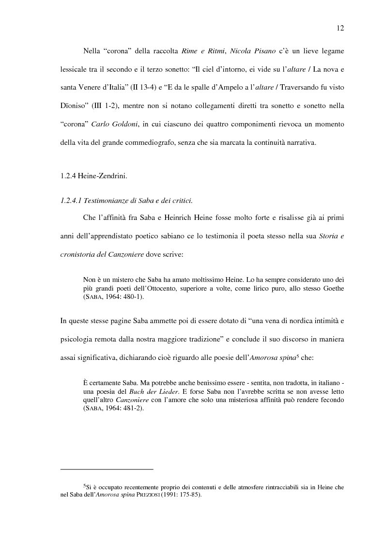 Anteprima della tesi: Saba prima del ''Canzoniere'': ''Poesie'' (1911), Pagina 14