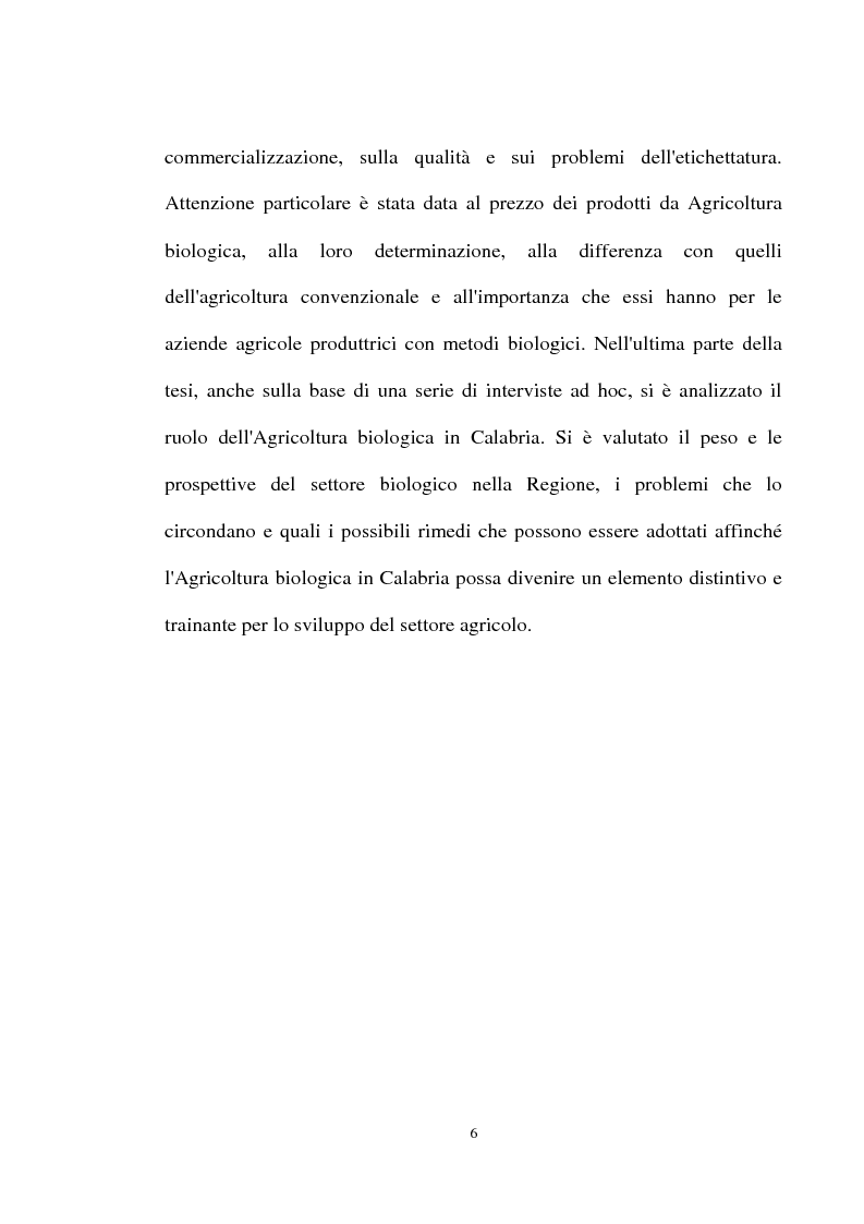 Anteprima della tesi: Le prospettive di sviluppo dell'agricoltura biologica in Calabria, Pagina 2