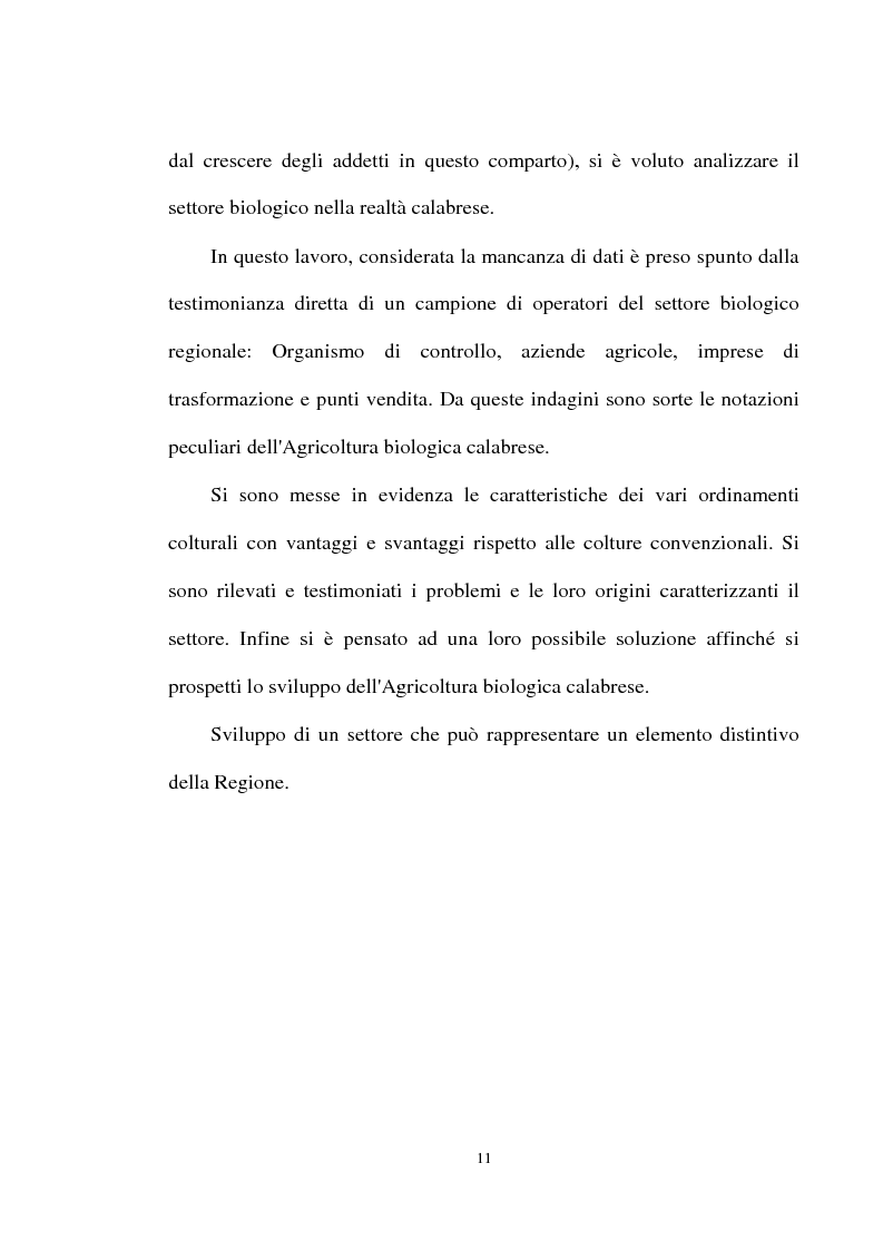 Anteprima della tesi: Le prospettive di sviluppo dell'agricoltura biologica in Calabria, Pagina 7