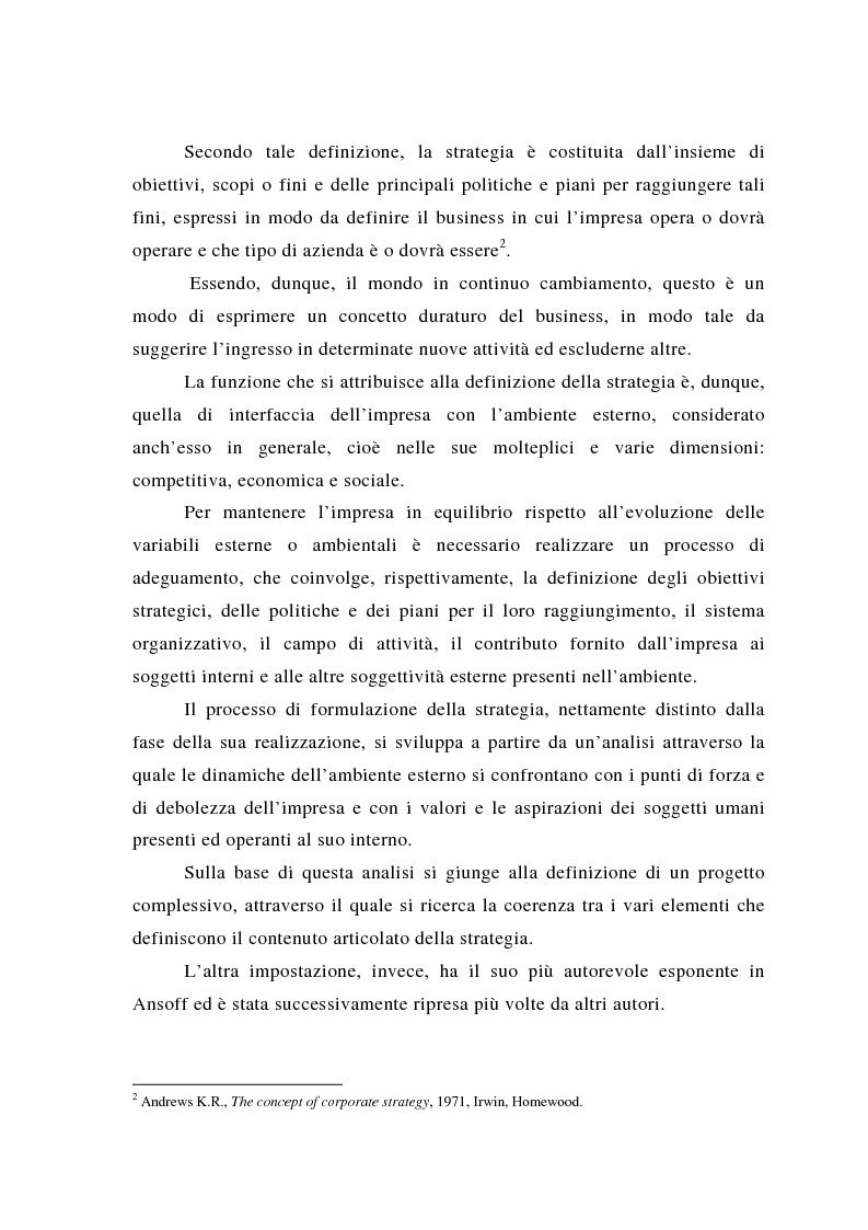 Anteprima della tesi: Il posizionamento strategico come fonte del vantaggio competitivo, Pagina 8
