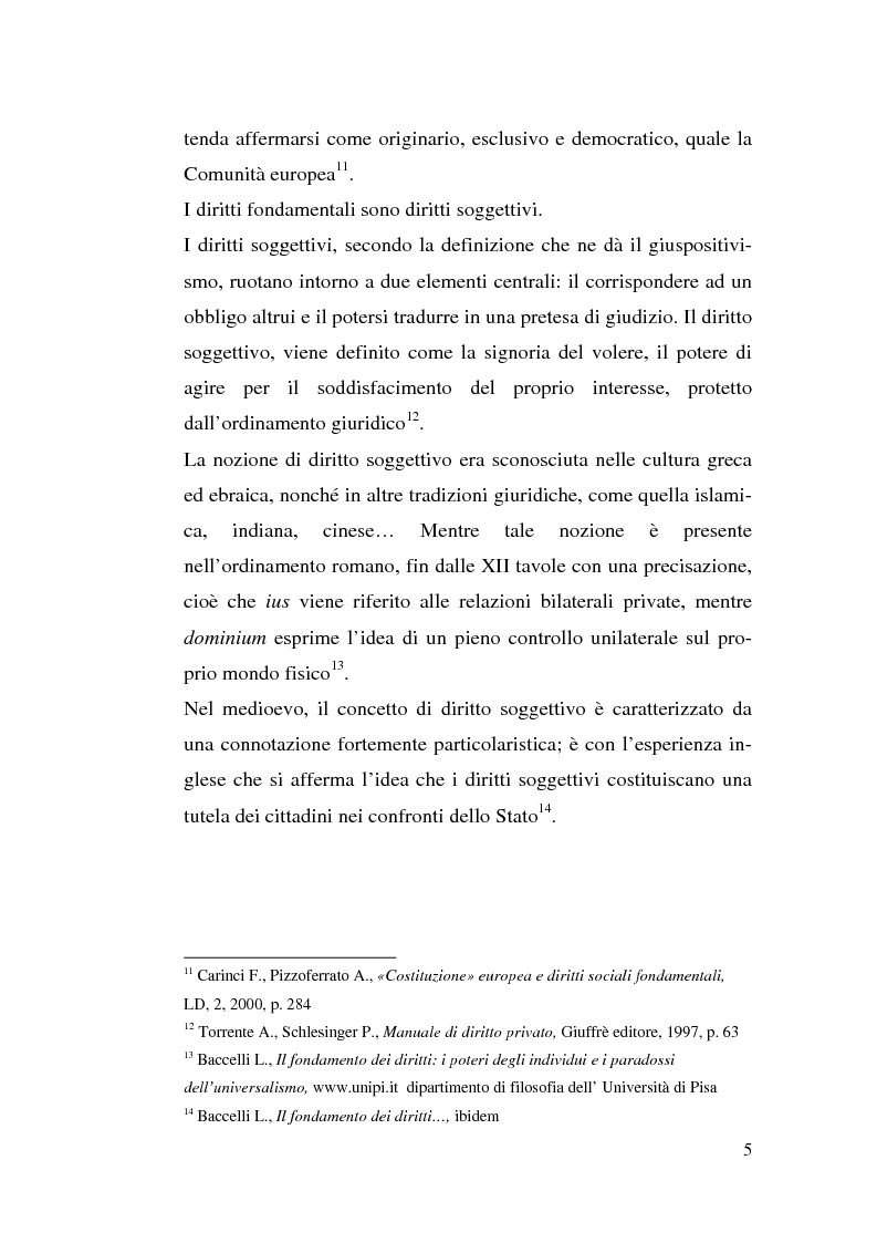Anteprima della tesi: I diritti sociali e l'Unione europea, Pagina 5