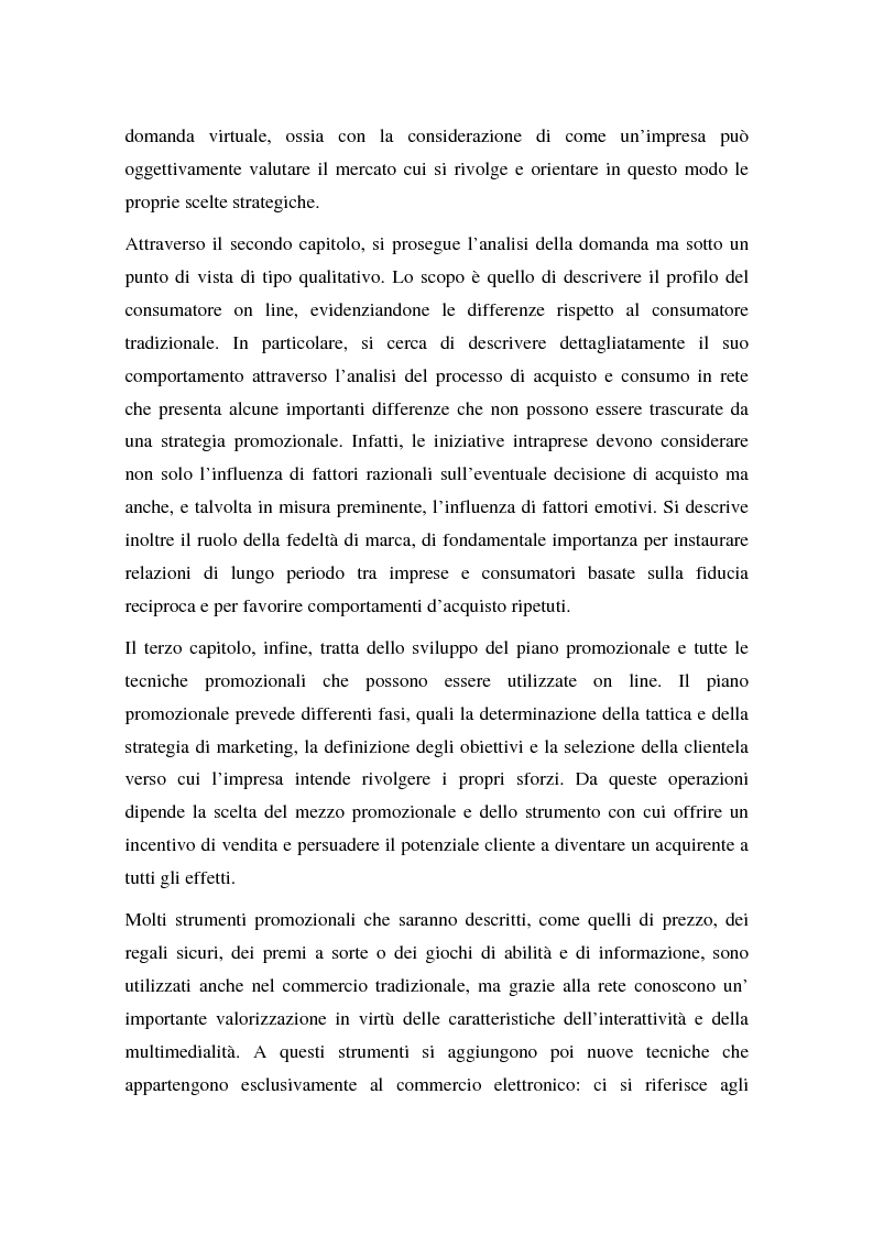 Anteprima della tesi: La promozione delle vendite on line: strategie e tecniche, Pagina 4
