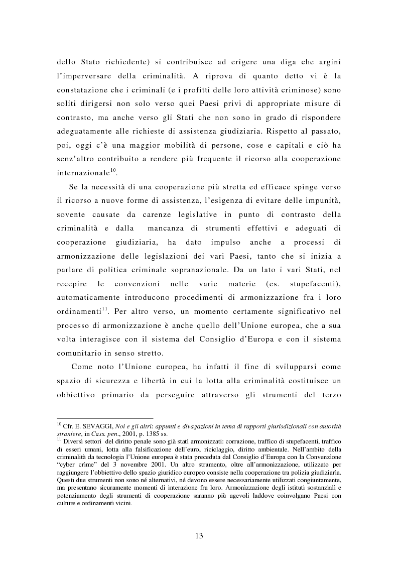 Anteprima della tesi: Le rogatorie internazionali in materia penale, Pagina 8