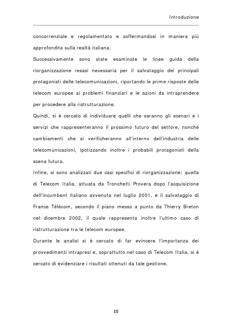 Anteprima della tesi: La riorganizzazione del settore delle telecomunicazioni in Europa, Pagina 3