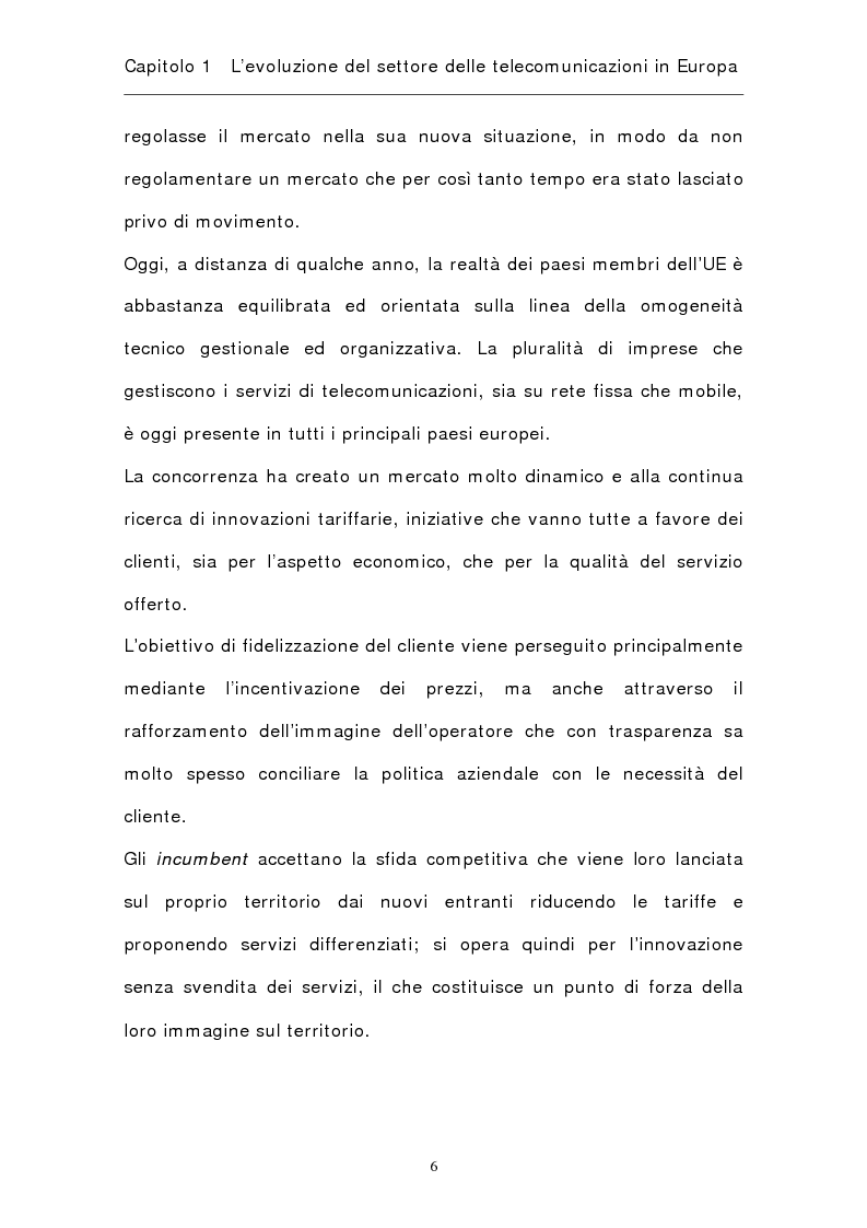 Anteprima della tesi: La riorganizzazione del settore delle telecomunicazioni in Europa, Pagina 9