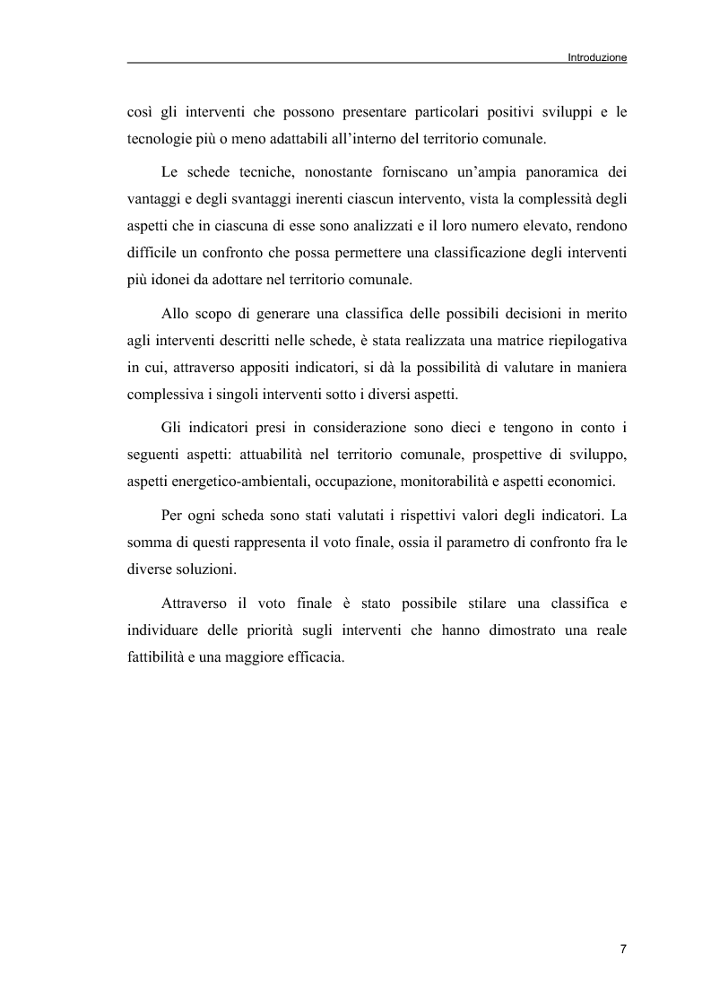 Anteprima della tesi: Piani Energetici e Ambientali Comunali: definizione dei criteri per la scelta degli interventi, Pagina 5