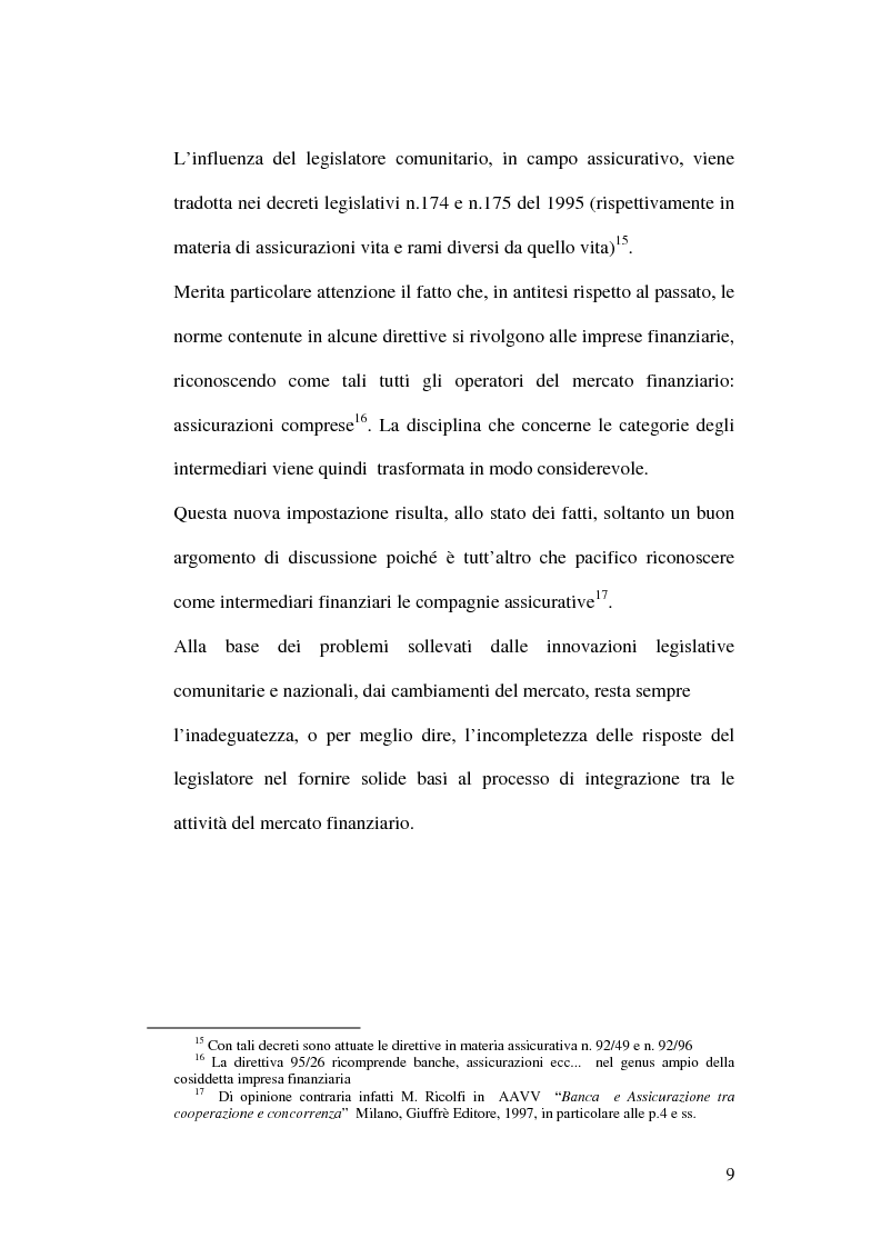 Anteprima della tesi: La bancassicurazione, Pagina 11
