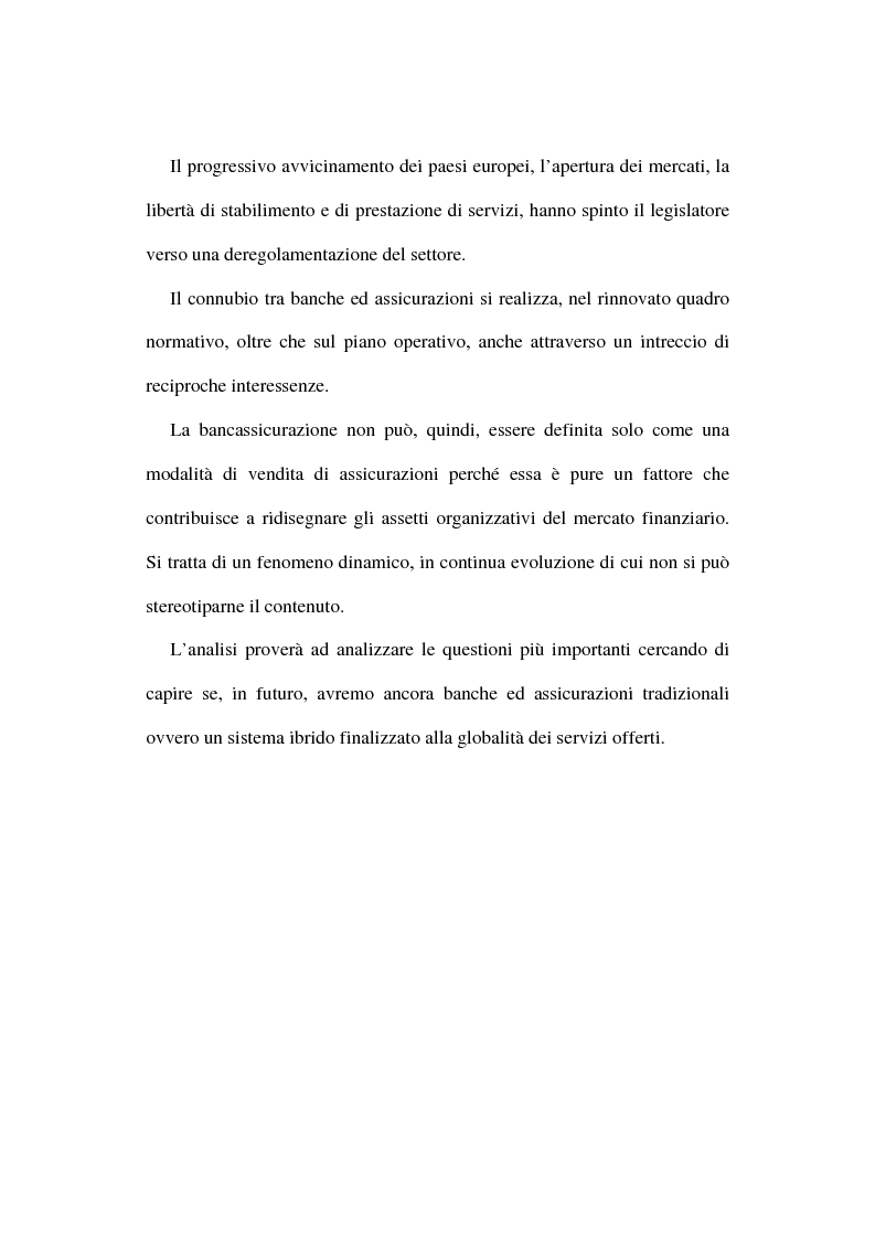 Anteprima della tesi: La bancassicurazione, Pagina 2