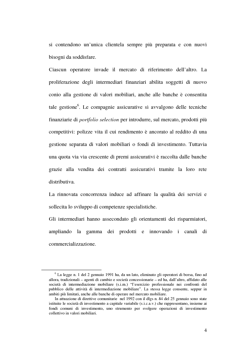 Anteprima della tesi: La bancassicurazione, Pagina 6