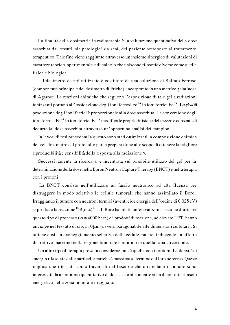 Anteprima della tesi: Studio e messa a punto di una tecnica innovativa per misure tridimensionali di dose assorbita in campi di radazione ionizzante, Pagina 2