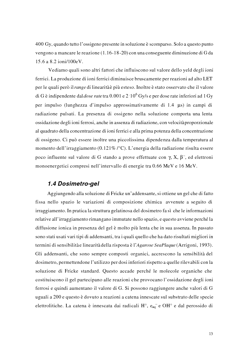Anteprima della tesi: Studio e messa a punto di una tecnica innovativa per misure tridimensionali di dose assorbita in campi di radazione ionizzante, Pagina 9