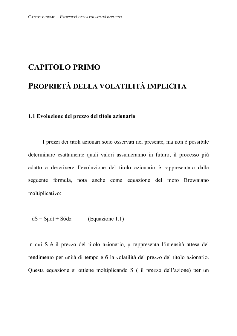 Anteprima della tesi: Modelli di pricing basati sulla volatilità implicita, Pagina 5