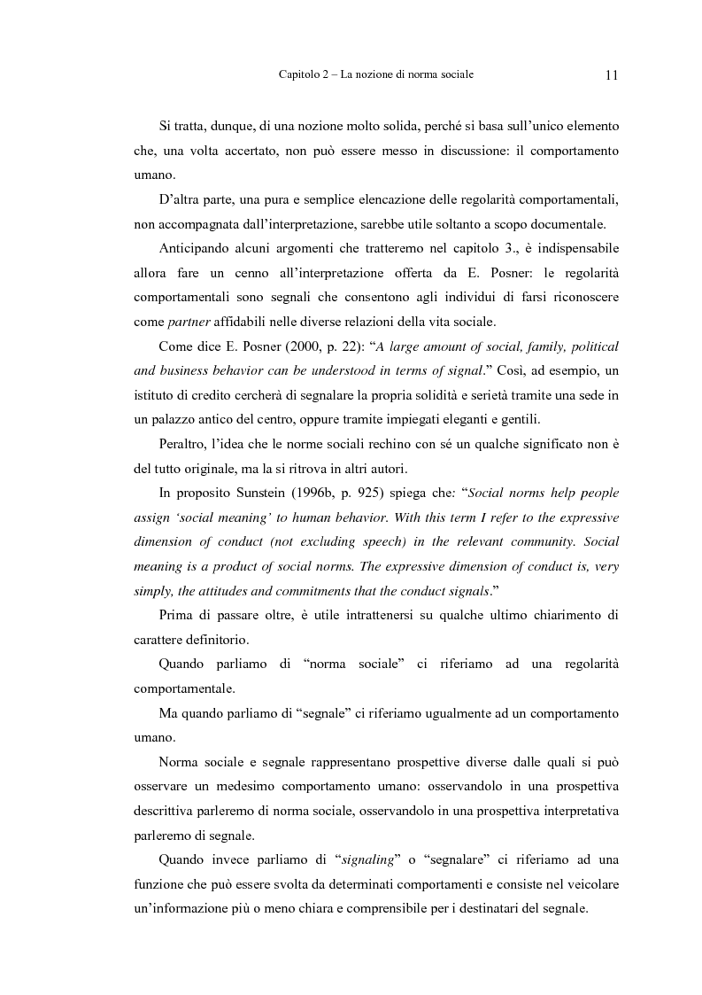 Anteprima della tesi: Analisi economica delle norme sociali, Pagina 11