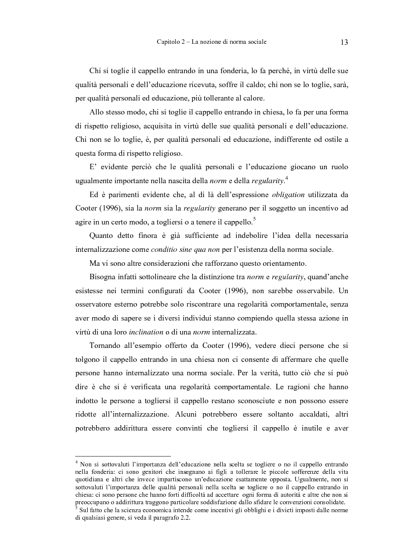 Anteprima della tesi: Analisi economica delle norme sociali, Pagina 13