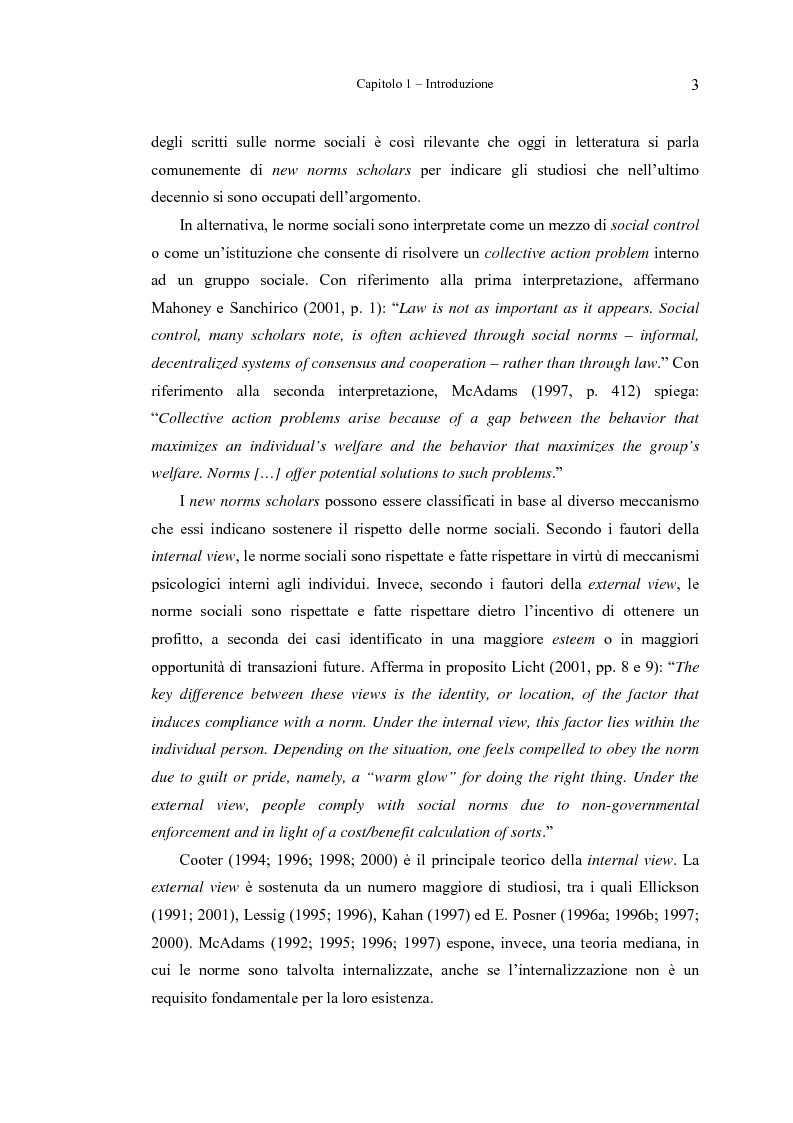 Anteprima della tesi: Analisi economica delle norme sociali, Pagina 3
