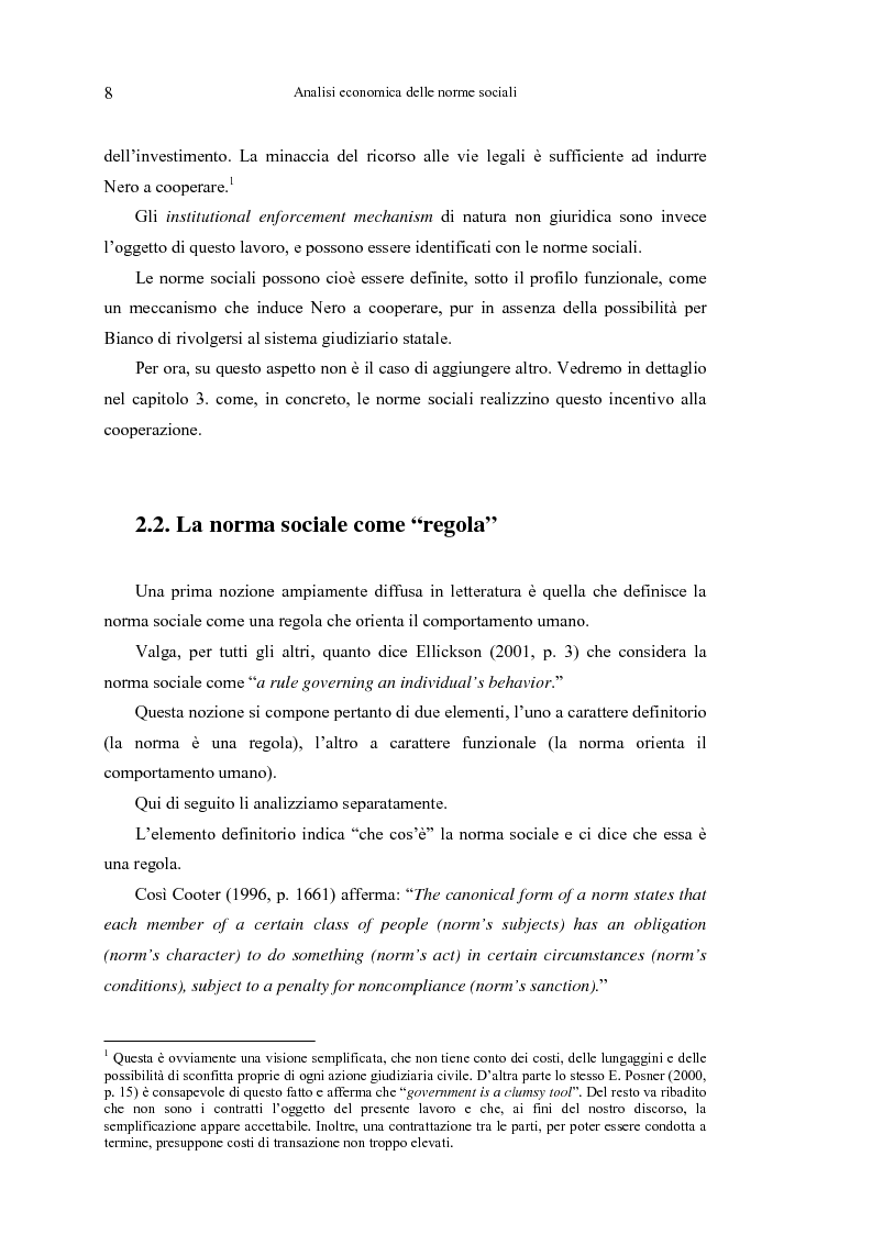 Anteprima della tesi: Analisi economica delle norme sociali, Pagina 8