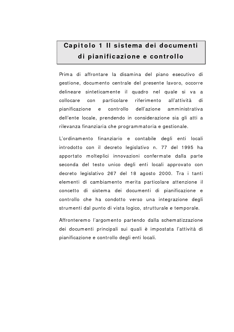 Anteprima della tesi: Il Peg nella contabilità comunale, Pagina 11