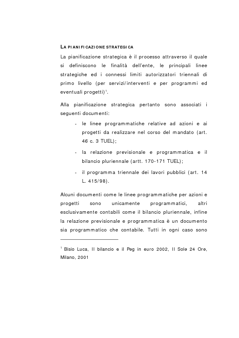 Anteprima della tesi: Il Peg nella contabilità comunale, Pagina 13
