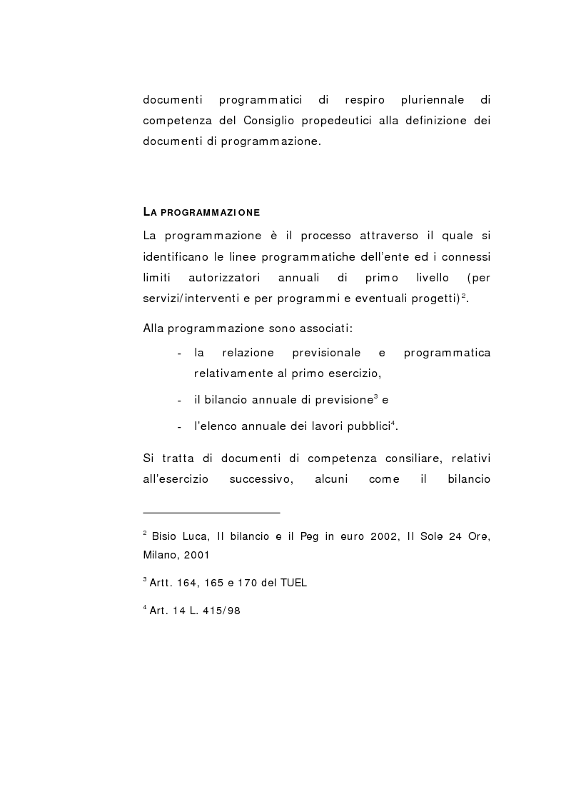 Anteprima della tesi: Il Peg nella contabilità comunale, Pagina 14