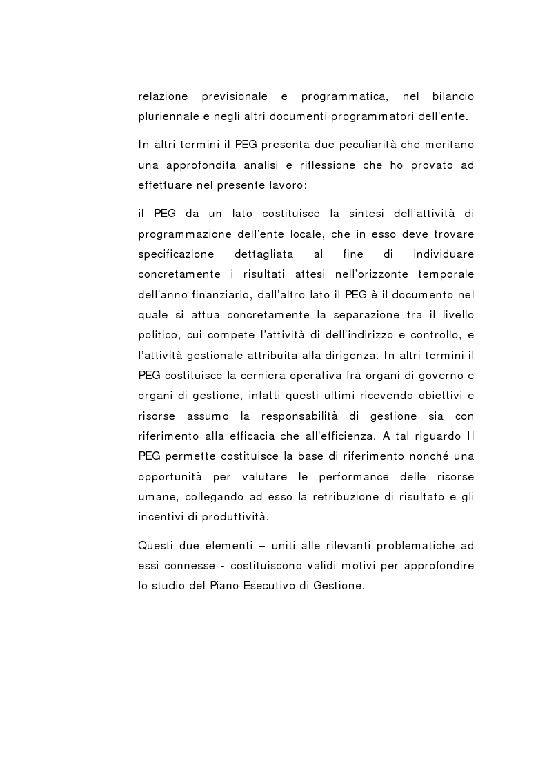 Anteprima della tesi: Il Peg nella contabilità comunale, Pagina 2