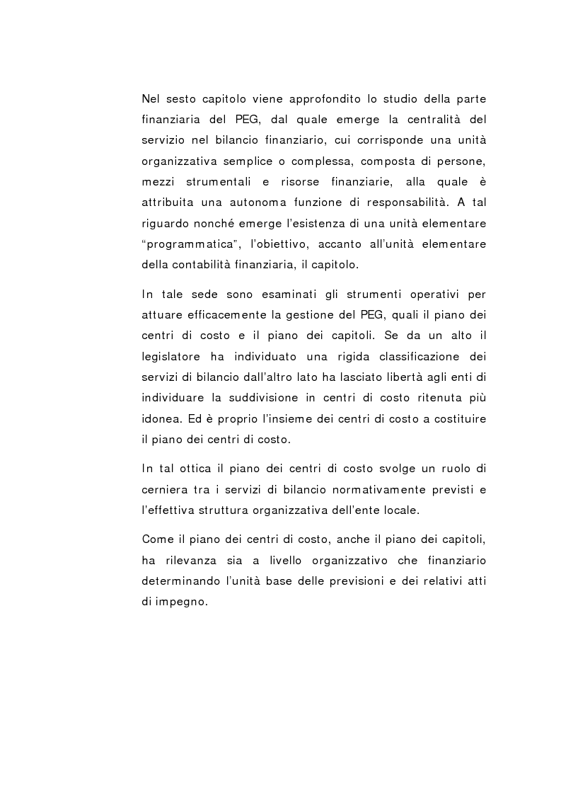 Anteprima della tesi: Il Peg nella contabilità comunale, Pagina 8